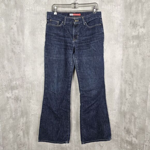Vintage 90s Y2K Anchor Blue‎ Jrs 11 Low Rise Dark Wash Denim Flare Jeans - Picture 1 of 7